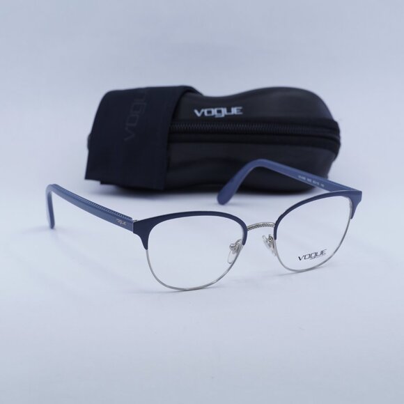 🕶️ New Vogue VO4088 5082 Eyeglasses - Blue/Silver Frame 50mm - Picture 4 of 12